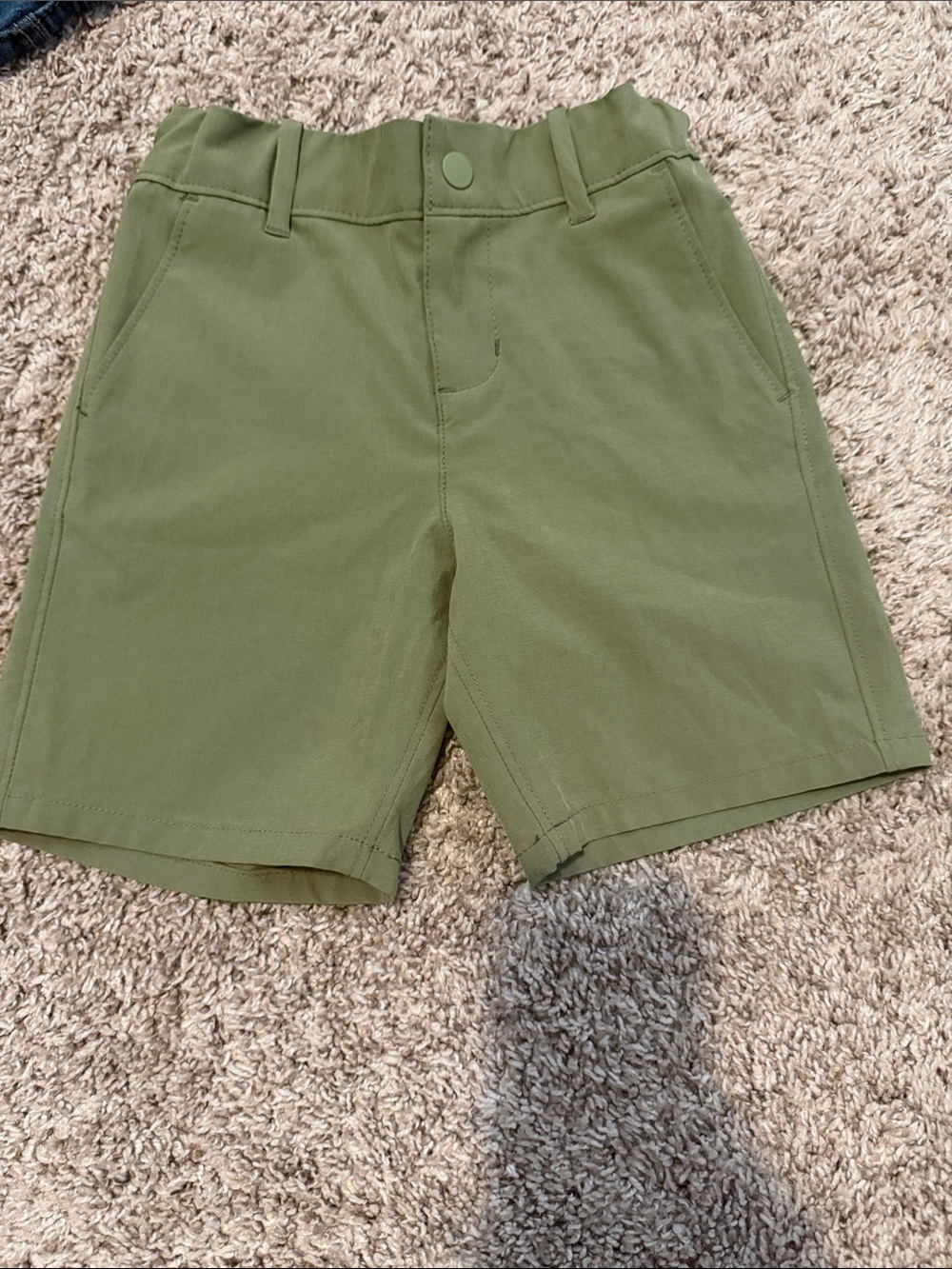 Janie and Jack Boy’s Olive Flat-Front Boys' Shorts